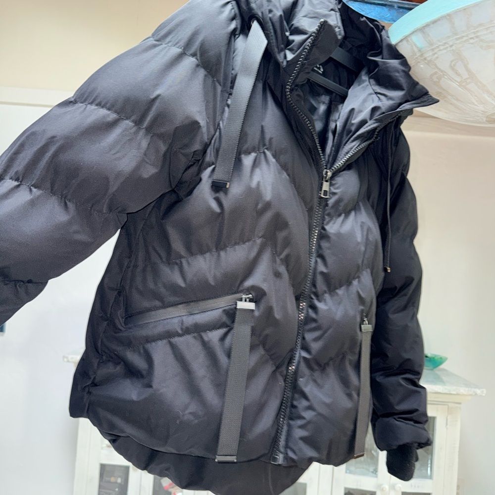 Saint and Sinner S&S Black “ Thick extreme Puffer” Jacket with Hood.